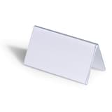 Étiquette 100 x 52 mm, boîte de 25 Porte-nom chevalet DURABLE - Porte-nom chevalet DURABLE 8051 vide, vu de trois quarts droite