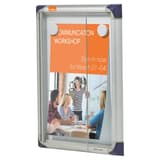 Fond magnétique, 1 x A4 Vitrine d'affichage extra-plate NOBO - Vitrine d'affichage extra-plate nobo 1 x A4, porte ouverte