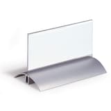 Socle aluminium, 150 x 61 mm, lot de 2 Porte-nom PRESENTER DE LUXE DURABLE - Porte-nom DURABLE PRESENTER DE LUXE, panneau acrylique vierge sur socle en aluminium