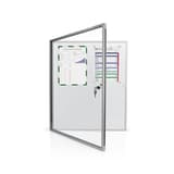 Intérieure, fond magnétique, 6 x A4 Vitrine d'affichage SP MAGNETOPLAN - Vitrine d'affichage d'intérieur magnetoplan SP 6 x A4, porte ouverte