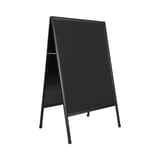 450 x 600 mm, double face, cadre noir Stop-trottoir ardoise Transitional BI-OFFICE - Stop-trottoir Bi-Office Transitional cadre noir, vue de trois quarts