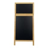 Avec en-tête, double face, cadre hêtre Stop-trottoir ardoise DELUXE Top Board SECURIT - Stop-trottoir Securit DELUXE Top Board cadre hêtre, vue de face