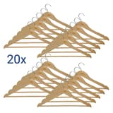 En hêtre, avec barre et encoches, lot de 20 Cintres MAULmira MAUL - Lot de 20 cintres MAULmira en hêtre