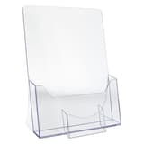 A4 portrait, transparent Porte-brochures avec porte-cartes EUROPEL - Porte-brochures EUROPEL A4, 1 compartiment, transparent