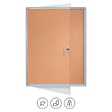Intérieure, fond en liège, 1 x A4 Vitrine d'affichage X-tra!Line FRANKEN - Vitrine d'affichage FRANKEN X-tra!Line en liège 1 x A4, porte ouverte