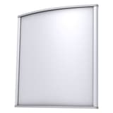150 x 150 mm Plaque de porte argent EUROPEL - Plaque de porte EUROPEL argent 150 x 150 mm, vide, plaque PVC anti-reflets