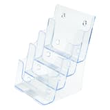 A5 portrait, 4 compartiments Porte-brochures multibacs DEFLECTO - Porte-brochures multibacs deflecto A5, 4 compartiments, transparent
