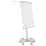 Transformable en table, 2 bras, 5 roulettes Paperboard mobile convertible BI-OFFICE - Paperboard convertible Bi-Office vu de biais