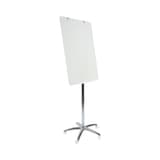 Verre trempé de 4 mm, non magnétique, piètement chromé Paperboard en verre Business BI-OFFICE - Paperboard en verre Bi-Office Business vu de trois quarts