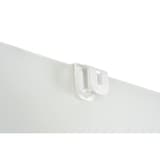 Verre trempé de 4 mm, non magnétique, piètement chromé Paperboard en verre Business BI-OFFICE - Pince porte-bloc du paperboard en verre Bi-Office Business