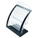 A4, 3 compartiments, noire Porte-brochures Contemporary DEFLECTO - Porte-brochures Contemporary deflecto A4, 3 compartiments, armature noire