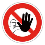 ISO 7010, polypropylène, Ø 20 cm Panneau Accès interdit adhésif 67013E EXACOMPTA - Panneau Accès interdit adhésif EXACOMPTA 67013E, main levée sur fond barré rouge, norme ISO 7010