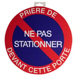 Devant cette porte, polypropylène, Ø 30 cm Panneau interdit de stationner 67102E EXACOMPTA - Panneau « Prière de ne pas stationner devant cette porte » EXACOMPTA 67102E, rond rouge et bleu