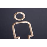 Contreplaqué noir, 105 x 150 mm Plaque WC hommes 421033 EUROPEL - Fraisage de la plaque EUROPEL, bois clair sous la surface noire
