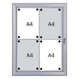 Classée B1, fond magnétique, 4 x A4 Vitrine d'affichage SECURITY FRANKEN - Vitrine d'affichage FRANKEN SECURITY classée B1 4 x A4, vue de face
