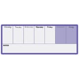 36 x 14 cm, violet, jours en anglais Mini planning hebdomadaire magnétique NOBO - Mini planning hebdomadaire magnétique Nobo violet
