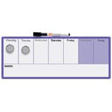 36 x 14 cm, violet, jours en anglais Mini planning hebdomadaire magnétique NOBO - Mini planning hebdomadaire Nobo avec son marqueur et deux aimants