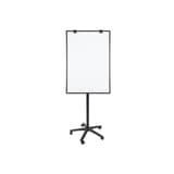 Magnétique, pied étoile à 5 roulettes, noir Paperboard mobile Maya Light BI-OFFICE - Paperboard mobile Bi-Office Maya Light noir, vu de face