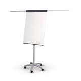 Magnétique, pied étoile à 5 roulettes, 2 bras Paperboard mobile standard MAUL - Paperboard mobile MAULstandard vu de trois quarts