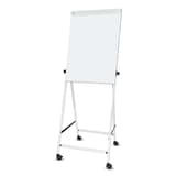 Magnétique, 4 roulettes à frein, pliable, blanc Paperboard office à quatre pieds MAUL - Paperboard MAULoffice à quatre pieds, vu de face