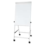 Magnétique, 4 roulettes à frein, pliable, blanc Paperboard office à quatre pieds MAUL - Paperboard MAULoffice à quatre pieds vu de trois quarts