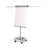 Magnétique, pied rond à 5 roulettes, 2 bras Paperboard mobile solid MAUL - Paperboard mobile MAULsolid vu de trois quarts