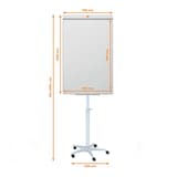Acier laqué magnétique, pied étoile à 5 roulettes Paperboard mobile Impression Pro NOBO - Cotes du paperboard mobile nobo Impression Pro