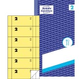 Avec carbone, 300 bons, jaune Carnet de commande serveur n° 2 AVERY - Carnet de commande AVERY Zweckform 832, coupons jaunes marqués 2 et numérotés, double blanc