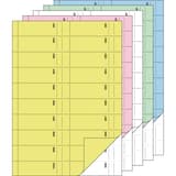 5 couleurs, 1 000 coupons chacun Carnet de commande A4 avec carbone, lot de 5 SIGEL - Cinq feuilles A4 des carnets de commande sigel BO122 en éventail : jaune, rose, blanc, vert et bleu