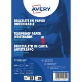 Largeur 19 mm, lot de 500, rouge fluo Bracelet tyvek AVERY - Paquet de 500 bracelets tyvek AVERY rouge fluo