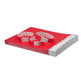 Largeur 19 mm, lot de 500, rouge fluo Bracelet tyvek AVERY - Planches de bracelets tyvek AVERY rouge fluo, 10 par planche