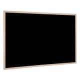 Cadre en pin, surface noire, 400 x 300 mm Tableau craie Basic BI-OFFICE - Tableau craie Bi-Office Basic noire vu de trois quarts