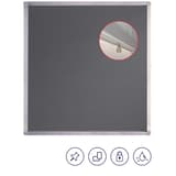 Extérieur abrité, fond en feutre gris, 4 x A4 Vitrine d'affichage ECO FRANKEN - Vitrine d'affichage FRANKEN ECO en feutre gris 4 x A4, serrure et équipements