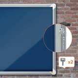 Intérieure, fond en feutre bleu, 6 x A4 Vitrine d'affichage Premium Plus NOBO - Vitrine d'affichage d'intérieur nobo Premium Plus en feutre bleu 6 x A4, serrure latérale