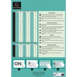 Vinyle noir, hauteur 50 mm, 4 planches Chiffres adhésifs 67374E EXACOMPTA - Dos de la pochette EXACOMPTA 67374E : mode de pose et nombre de caractères
