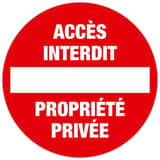 Polypropylène, Ø 30 cm Panneau Accès interdit propriété privée 67100E EXACOMPTA - Panneau « Accès interdit, propriété privée » EXACOMPTA 67100E, disque rouge