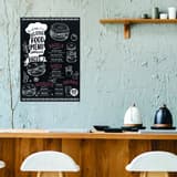 Ardoise double face en MDF, 600 x 840 mm Tableau craie mural sans cadre EUROPEL - Tableau craie mural EUROPEL sans cadre affiché en menu