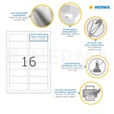 88,9 x 33,8 mm, 320 étiquettes Étiquette badge textile HERMA - Infographie des étiquettes badges HERMA 88,9 x 33,8 mm en soie d'acétate