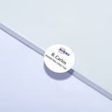 65 mm, 160 étiquettes Étiquette badge textile laser ronde AVERY - Étiquette badge ronde AVERY 65 mm imprimée