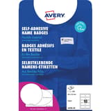 80 x 50 mm, 200 étiquettes Étiquette badge en film jet d'encre AVERY - Paquet d'étiquettes badges AVERY Zweckform J4785-20, 80 x 50 mm