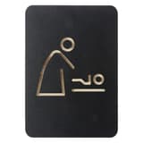 Contreplaqué noir, 105 x 150 mm Plaque change bébé 421038 EUROPEL - Plaque change bébé EUROPEL 421038, pictogramme fraisé dans le contreplaqué noir