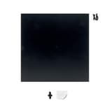 Lot de 6 ardoises carrées de 40 x 40 cm Tableau craie XXL SECURIT - Lot de 6 ardoises Securit CHALKBOARD XXL et leurs pastilles de fixation