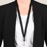 Clip de sécurité, 440 x 15 mm, lot de 10, noir Lanière badge en PET recyclé AVERY - Lanière badge AVERY noir portée