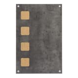 Aspect béton gris, 380 x 580 mm Tableau craie et liège LIVING WALL SECURIT - Tableau craie et liège Securit LIVING WALL, aspect béton gris à inserts en liège