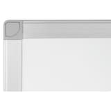 Acier laqué, cadre aluminium, 900 x 600 mm Tableau blanc AYDA BI-OFFICE - Angle du cadre en aluminium anodisé du tableau blanc Bi-Office AYDA