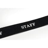 Noir, fermeture de sécurité, 440 x 20 mm, lot de 10 Lanière badge STAFF DURABLE - Impression blanche « STAFF » de la lanière DURABLE