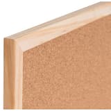 Magnétique, cadre en pin, 400 x 300 mm Tableau blanc et liège Basic BI-OFFICE - Angle du cadre en pin côté liège du tableau Bi-Office Basic