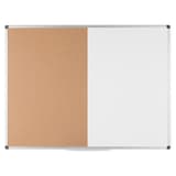 Magnétique, cadre aluminium, 900 x 600 mm Tableau blanc et liège Maya BI-OFFICE - Tableau blanc et liège Bi-Office Maya, cadre en aluminium
