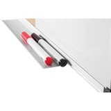 Magnétique, cadre aluminium, 900 x 600 mm Tableau blanc et liège Maya BI-OFFICE - Auget porte-feutres du tableau blanc et liège Bi-Office Maya