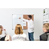 Magnétique, cadre aluminium, 900 x 600 mm Tableau blanc et liège Maya BI-OFFICE - Tableau blanc et liège Bi-Office Maya en réunion